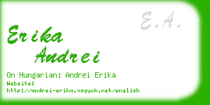 erika andrei business card